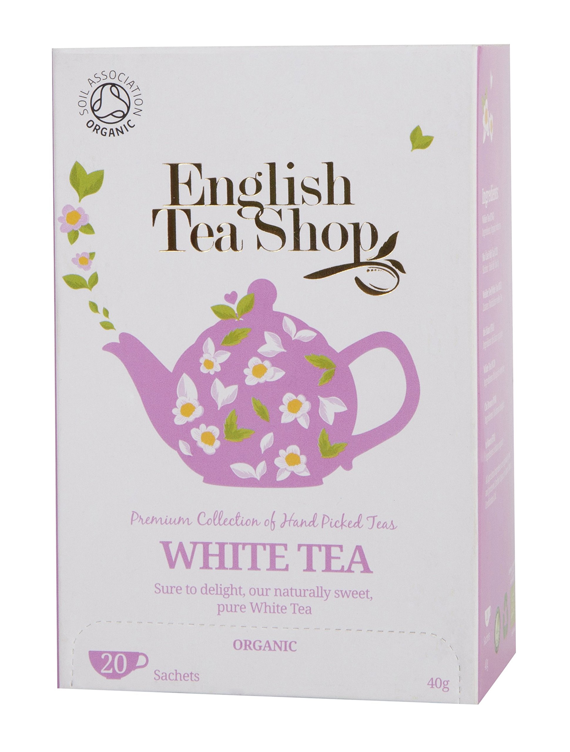 English Tea Shop White Tea Tea Bags, 40 Gram (Pack of 6) WMC Tea