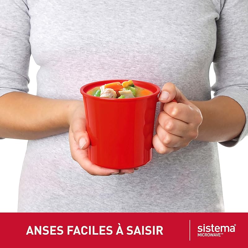 Microwave Mugs à Soupe de Cuisson Micro-Ondes, 656 mL, Lot de 3