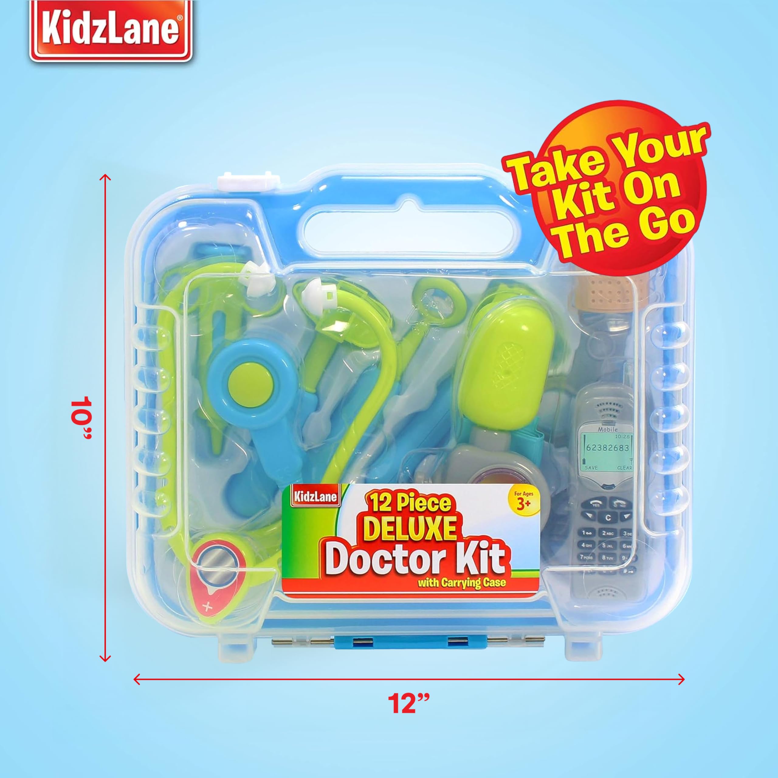 Kidzlane Doctor Kit for Kids - Doctor Playset with Electronic Stethoscope - Kid Doctor Play Set - Pretend Play Doctors Set for Toddlers - Children's Realistic Dr. Kit with Sounds