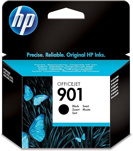HP 901 Schwarz Original Druckerpatrone für HP Officejet 4500, J4524, J4580, J4624, J4680