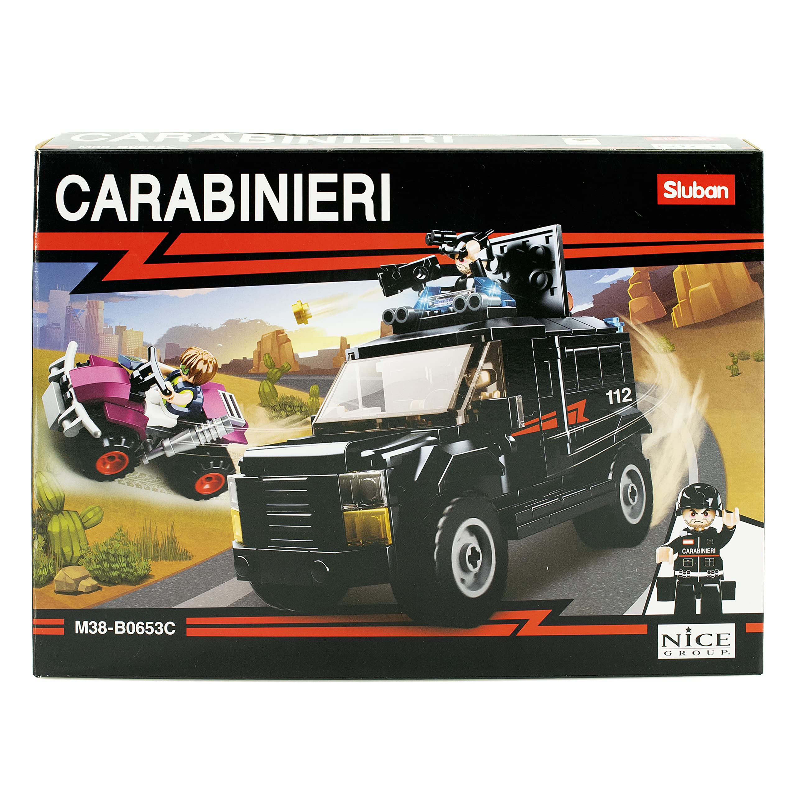 Nice Group Bricks-CARABINIERI Truck, Color Dark Blue, B0653