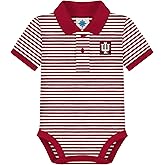 Creative Knitwear College Baby Striped Polo Bodysuit - Team Logo, Multiple Colors, for Boys & Girls (0-12 Months)