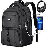 Laptop Backpack for Men Women,College School Bookbags Computer Bag Gift for Teenage Boys Girls,Business Travel Back Pack Anti Theft with USB Charging Port Fits 15.6 Inch Notebook,Water Resistant