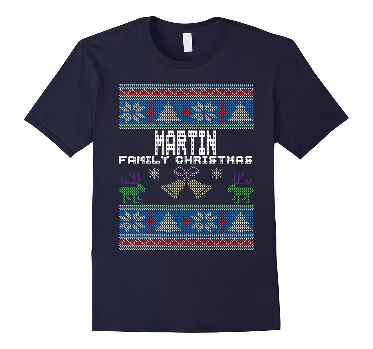 Ugly Martin Christmas Family Vacation Tshirt-Rose