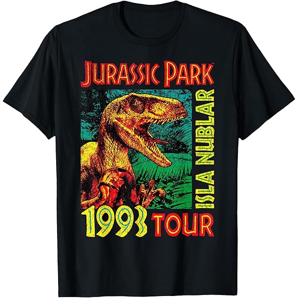 Amazon.com: Jurassic Park Vintage T-Rex Break Out T-Shirt