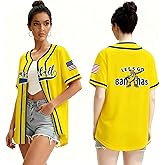 Baseball Shirt Jersey Women Game Day Baseball Fan Shirt Mom Tee Button up Short Sleeve Tops