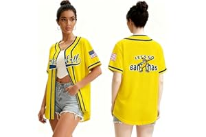 SPTUOIY Baseball Shirt Jersey Women Game Day Baseball Fan Shirt Mom Tee Button up Short Sleeve Tops