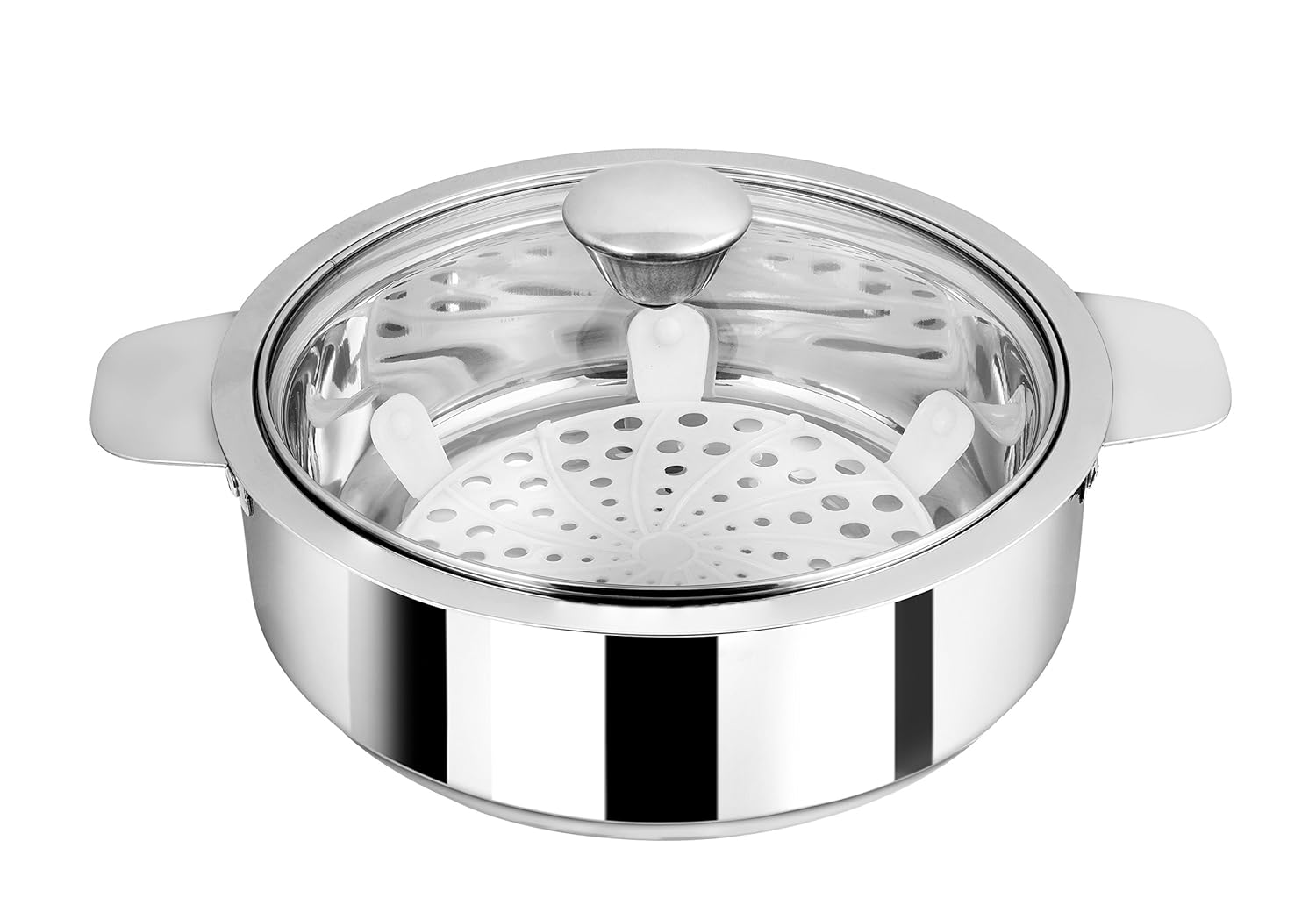 NanoNine SS086 Stainless Steel Insulated Chapati Small Casserole Silver