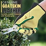HANDLANDY Leather Gardening Gloves Women Medium Pink 3D Mesh Breathable view 2