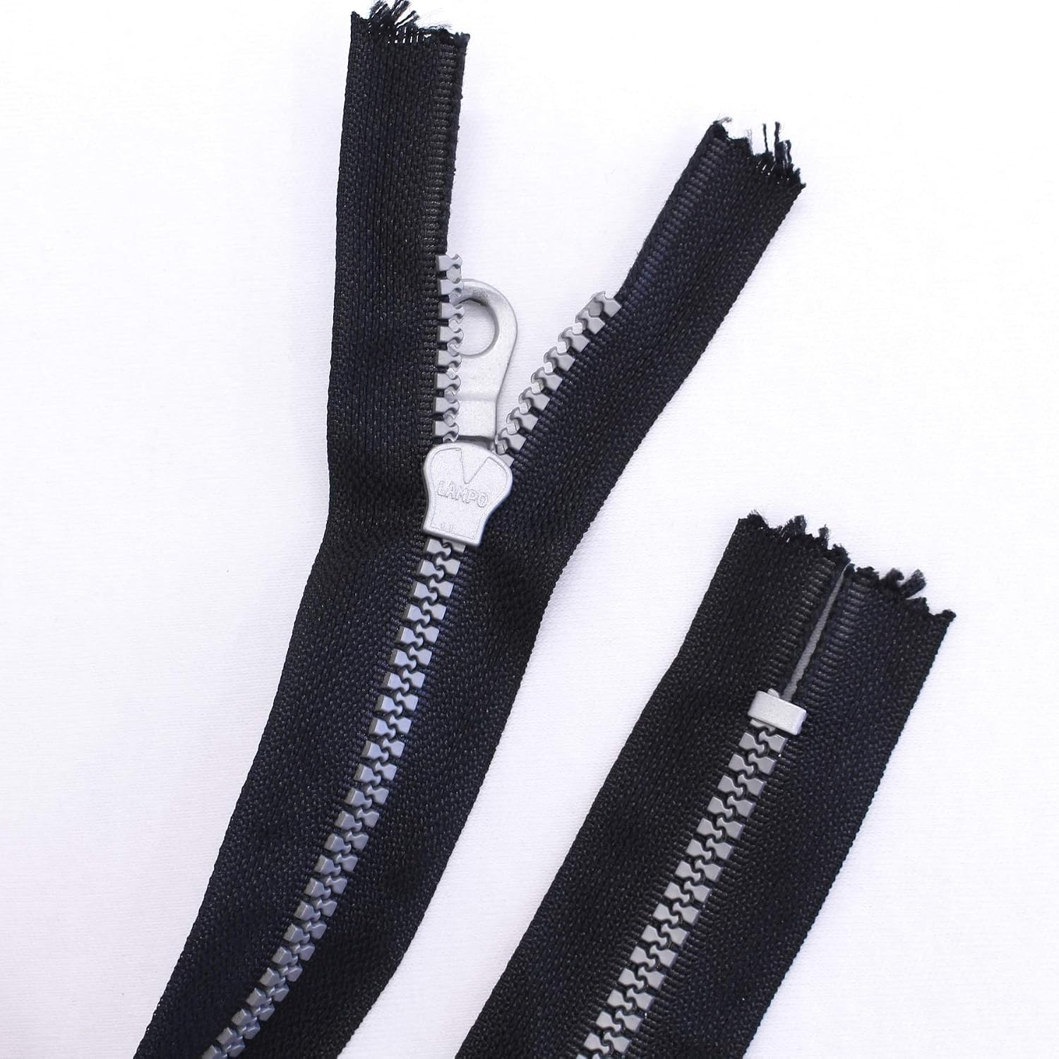 Fermeture éclair Plastique Divisible 2 Voies #8, 96 Cm De Long, Couleur Noire, Pour Manteaux Et Vestes épaisses