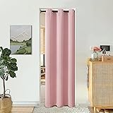 BGment Pink Door Curtain 80 Inch Length for