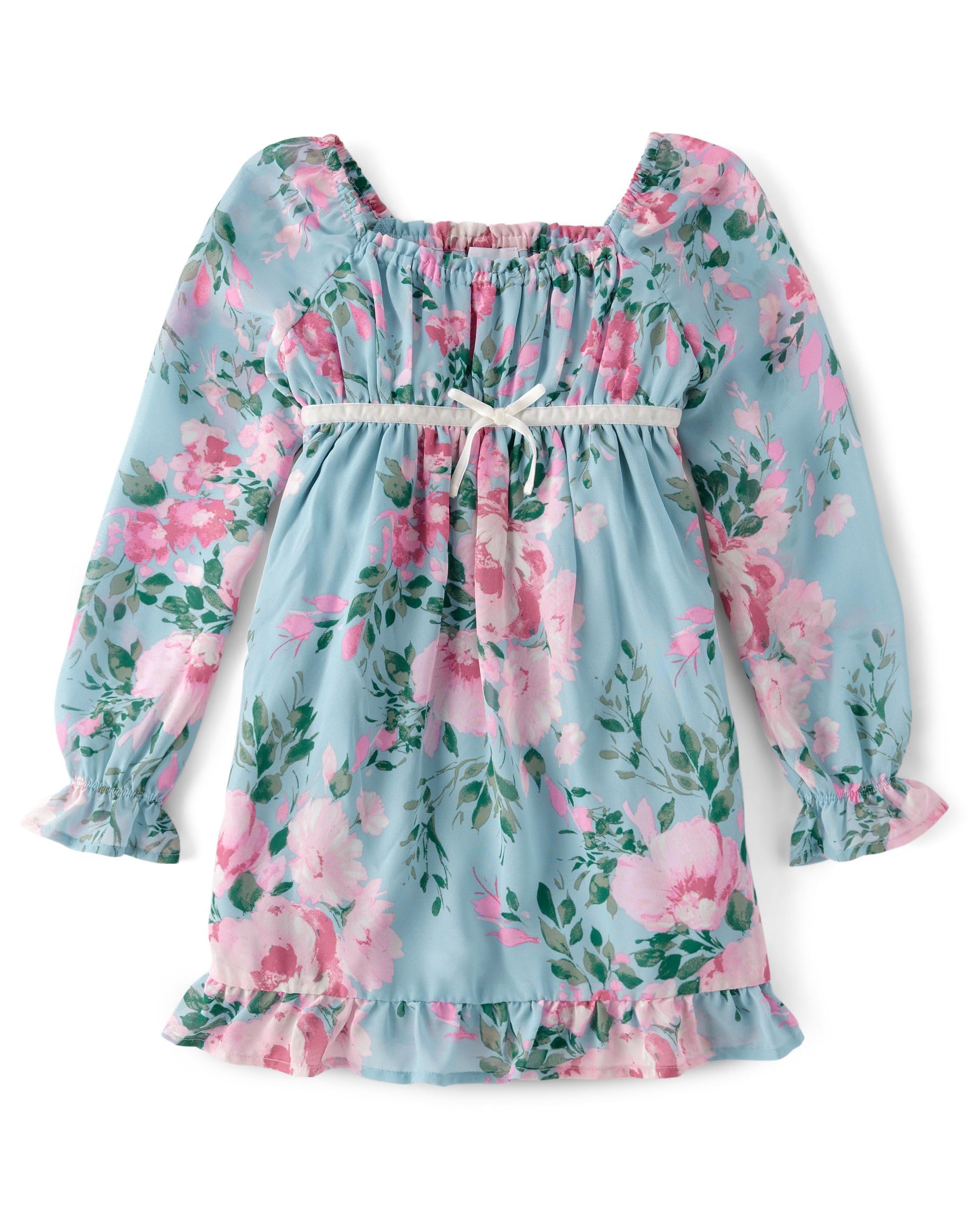 The Children's Place,Girls,Long Sleeve Casual Dresses,Costal Cottage Floral,XX-Large Image