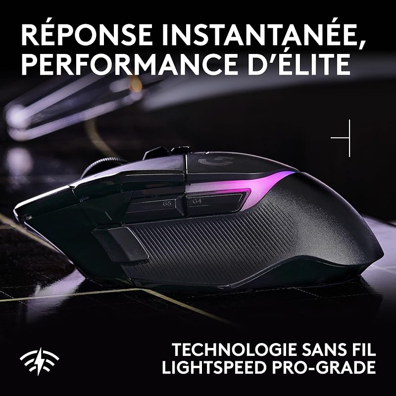 G502 X PLUS LIGHTSPEED Souris Gaming RVB Sans Fil - Noir