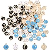 Xyembu 104PCS Letter Charms for Jewelry Making Double Sided Alphabet Letter Charms for Necklace Bracelet Earring DIY Craft Jewelry Making