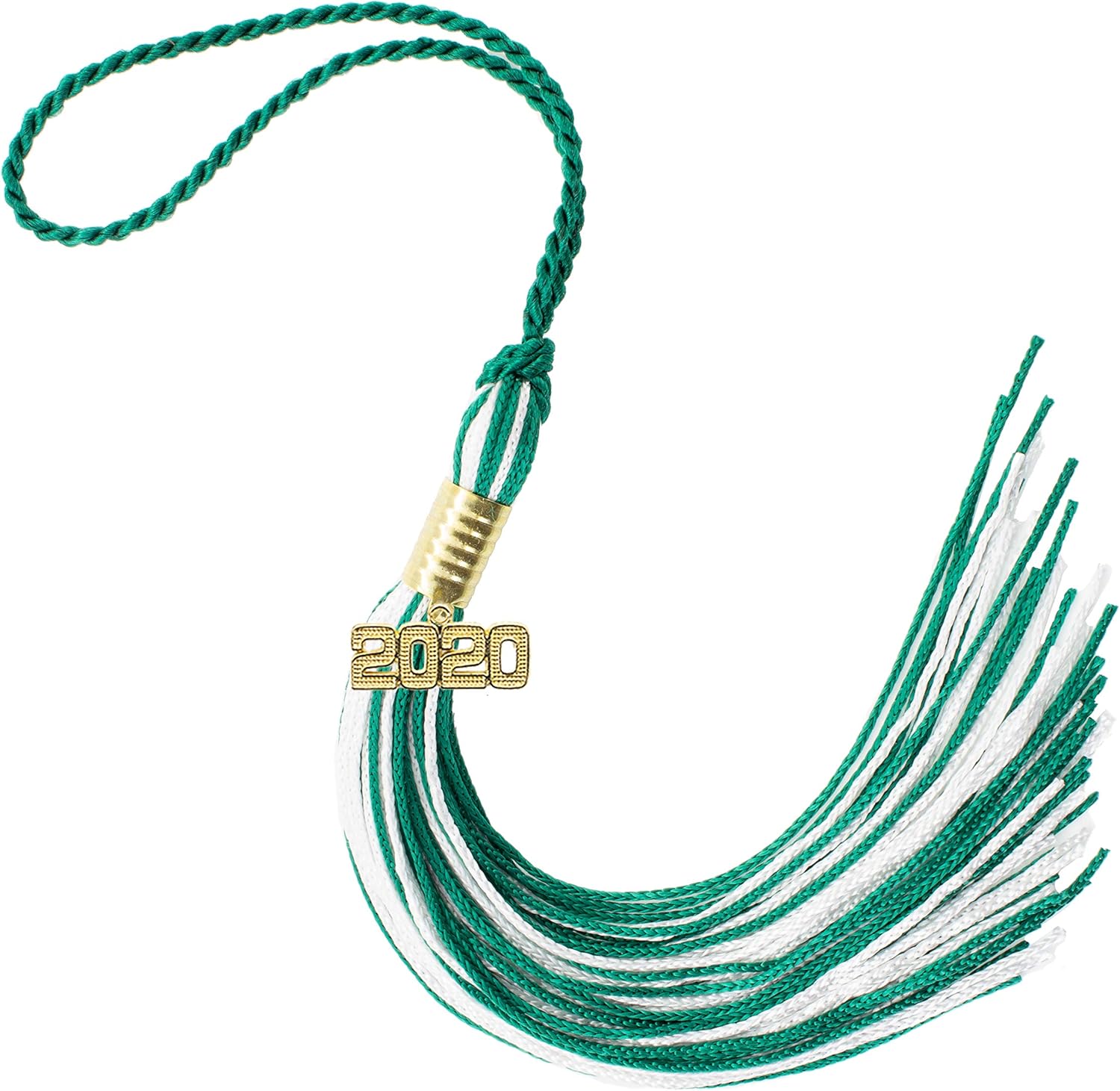 2020 DKGREEN/White Graduation Tassel Every School Color