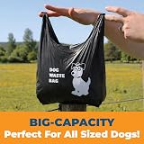 All-Green Pack of 500 Dog Poo Bags with Tie Handles Black view 6