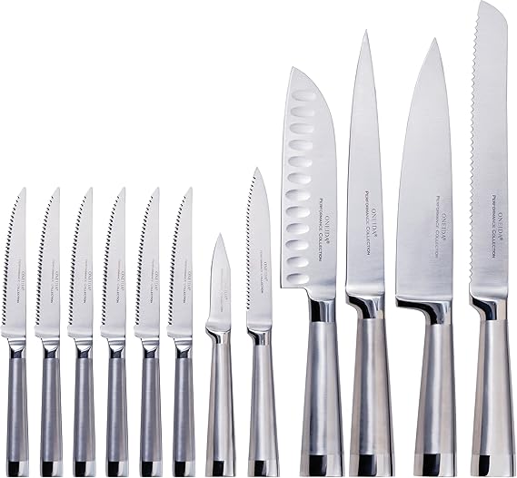 Oneida 13Piece StainlessSteel Performance Knife Set with Block