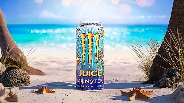 MONSTER ENERGY JUICE AUSSIE STYLE LEMONADE, ENERGY + JUICE, 16 OZ (PACK OF 15)