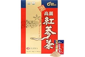 ILHWA Korean Red Ginseng Tea (300g, 0.11oz X 100 sachets) - 6 Years Ginseng Granulated. High Ginsenoside Rg1+Rb1+Rg3
