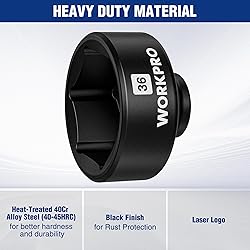 WORKPRO 36mm Oil Filter Socket Wrench, Oil Filter