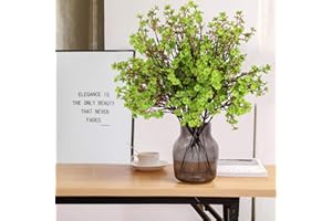 Hananona 10 Pcs Babys Breath Green Flowers Artificial Gypsophila Flowers St. Patrick's Day Fake Silk Flowers for Home Decor Spring Floral Arrangement Table Centerpieces