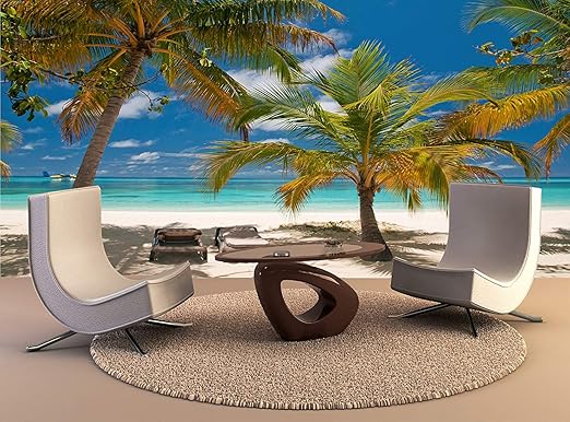 Get Arte de la pared playa tropical Desktop Wallpaper