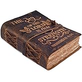 LEATHER VILLAGE Leather Bound Vintage Bible Journal – 200 Pages Handmade Antique Christian Prayer Embossed Journal for Men & Women – 200 GSM Deckle Edge Watercolor Paper – Rustic Brown - 7x5 Inches
