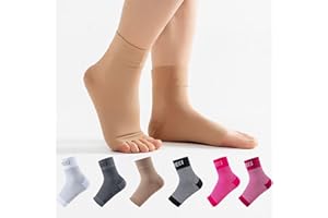 EVOPLECI Ankle Compression Sleeve, 20-30mmHg Plantar Fasciitis Socks, Ankle Compression Socks for Women and Men(1Pair), Ankle Sleeve Compression Support, Compression Ankle Sleeve, Heel Pain Achilles Tendonitis Relief