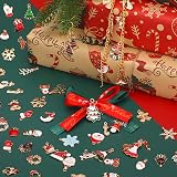 SANNIX 110Pcs Christmas Enamel Charms Gold Jewelry Making Kit view 2