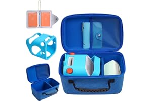 YouKnow Hard Case and Silicone Cover for Yoto Player (3rd Generation) Kids Bluetooth Speaker - Plays Stories and Card Case Holder for up to 20 Cards (Blue)