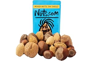 Nuts.com Mixed Nuts in Shell, No Brazil Nuts - 1 lb Bag, Natural, Includes Walnuts, Hazelnuts, Pecans, Almonds - Healthy Snack Sampler for Squirrels