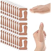 KFHENSOMR 40 PCS Thumb Support Tape, Elastic Self Adhesive Thumb Tape for Pain Relieving, Arthritis Patch Protecting Straps for Housework, Sport, Sprains, Joint Support (L-Shaped, Skin Color)