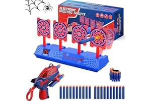 Aooess Shooting Toy for 3-12 Year Old Boys: Spider Shooting Target Set with Foam Dart Toy Gun, Spider Toys for Boys 4-6, Dart Guns for Kid, Target Toys Shooting Game for Kids Ages 3+