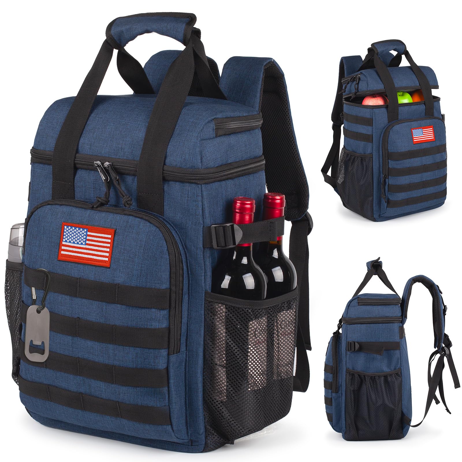 Photo 1 of (see all images) Tactical Backpack Cooler,Lunch Backpack for Men Work with Handle?Soft Cooler Backpack Insulated Waterproof Leak Proof
