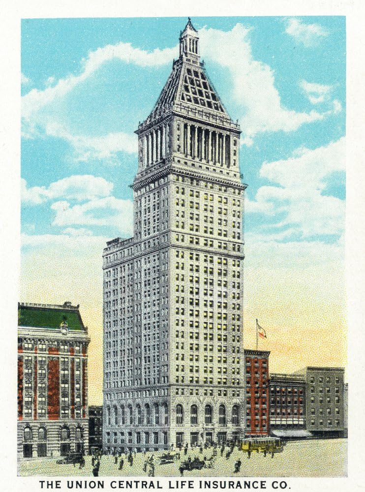 Amazon Com Cincinnati Ohio Union Central Life Insurance Co Building Exterior 9x12 Fine Art Print Home Wall Decor Artwork Poster Posters Prints