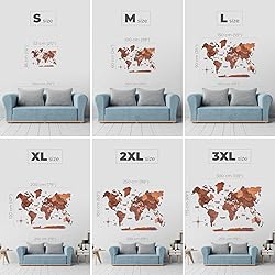 Enjoy The Wood 3D Wood World Map Wall Art Large