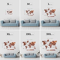 ENJOY THE WOOD 3D Wood World Map Wall Art Large