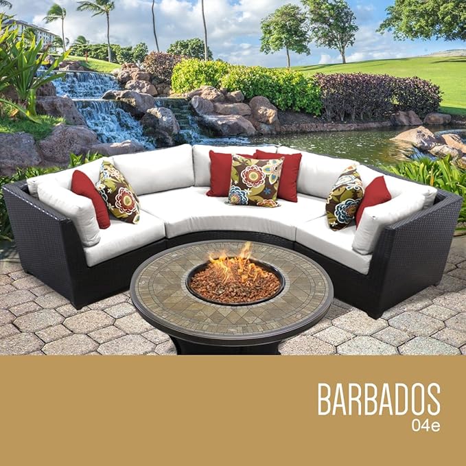 TK Classics BARBADOS04eWHITE Barbados Seating Furniture