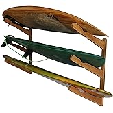 COR Surf Wooden Surfboard Wall Mount for 3 Surfboards, Snowboards, Skateboards, Kiteboards and Wakeboards, Triple Tier Surf Board Display Holder | Made of Sustainable Bamboo