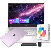 HP Stream 14" HD Student&Business Laptop with AI Copilot, Intel Processor N150, 4GB RAM, 1.12TB Storage (128GB UFS + 1TB Dock