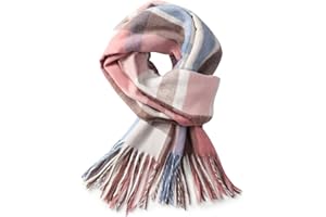 Loiyadn Winter Scarfs for Women - Womens Scarf Fashion Cashmere Scarf Plaid for Winter, 79" x 28",Warm Long Blanket