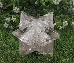 1 Pcs Clear Quartz Large Crystal Orgone Merkaba