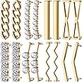 Hicarer 16 Pieces/ 8 Pairs Shoelace Charms for Sneakers Shoelaces Decorations DIY Decorative Shoe Clips Faux Pearl Rhinestones Shoes Accessory for Girl Women Casual Shoes