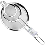 Stainless Steel Fine Tea Mesh Strainer Colander Sieve with Handle for Kitchen Food Rice Vegetable,set of 3