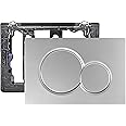 Dual Flush Actuator Plate Front Actuation, Compatible with Geberit 115.770.11.5 Actuator Plate, Matte Silver/Grey