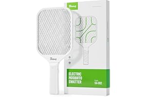 Buzbug Electric Fly Swatter, Handheld Mosquito Swatter, 3800V Heavy Duty Bug Zapper Racket Indoor Outdoor, Mosquito Bat, Instant Fruit Fly Killer (AA Battery Powered, NOT Included) -SA002