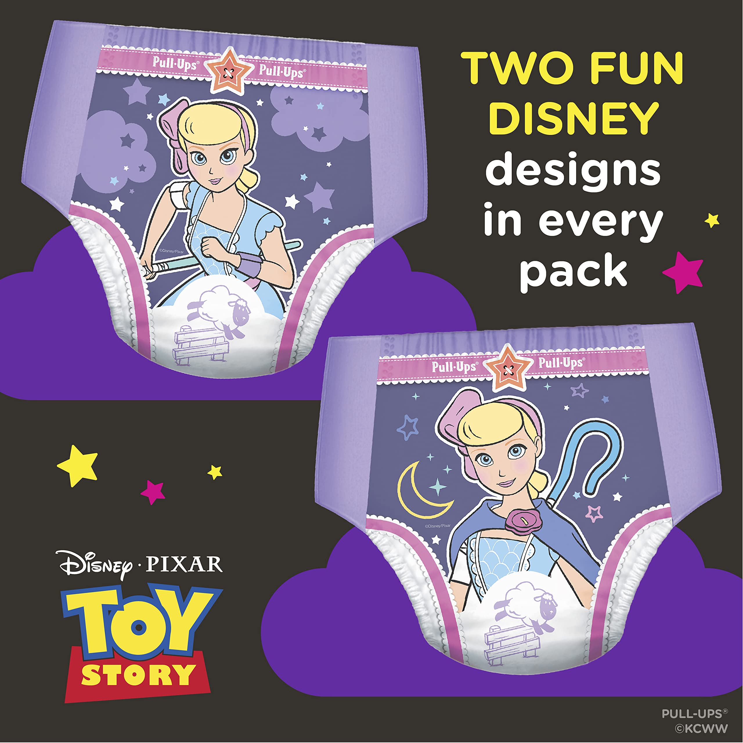 PullUps Girls' Nighttime Potty Training Pants, Training Underwear, 2T