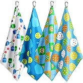 Windkream 4 Pcs Soft Dinkball Towels 15 x 17 Inch Sweat Absorbent Fast Drying Towels with Clip Tennis for Men Women Dinkball Gifts