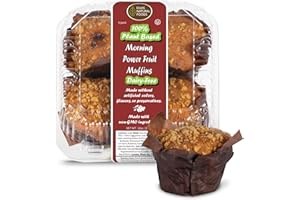 DIJAS Natural Foods Vegan 16ct Muffins 100% Plant-based, non-GMO, No Preservatives, Artificial Colors, or Flavors, Delicious Snack and Breakfast Muffin (16 Muffins) (Morning Power Fruit)