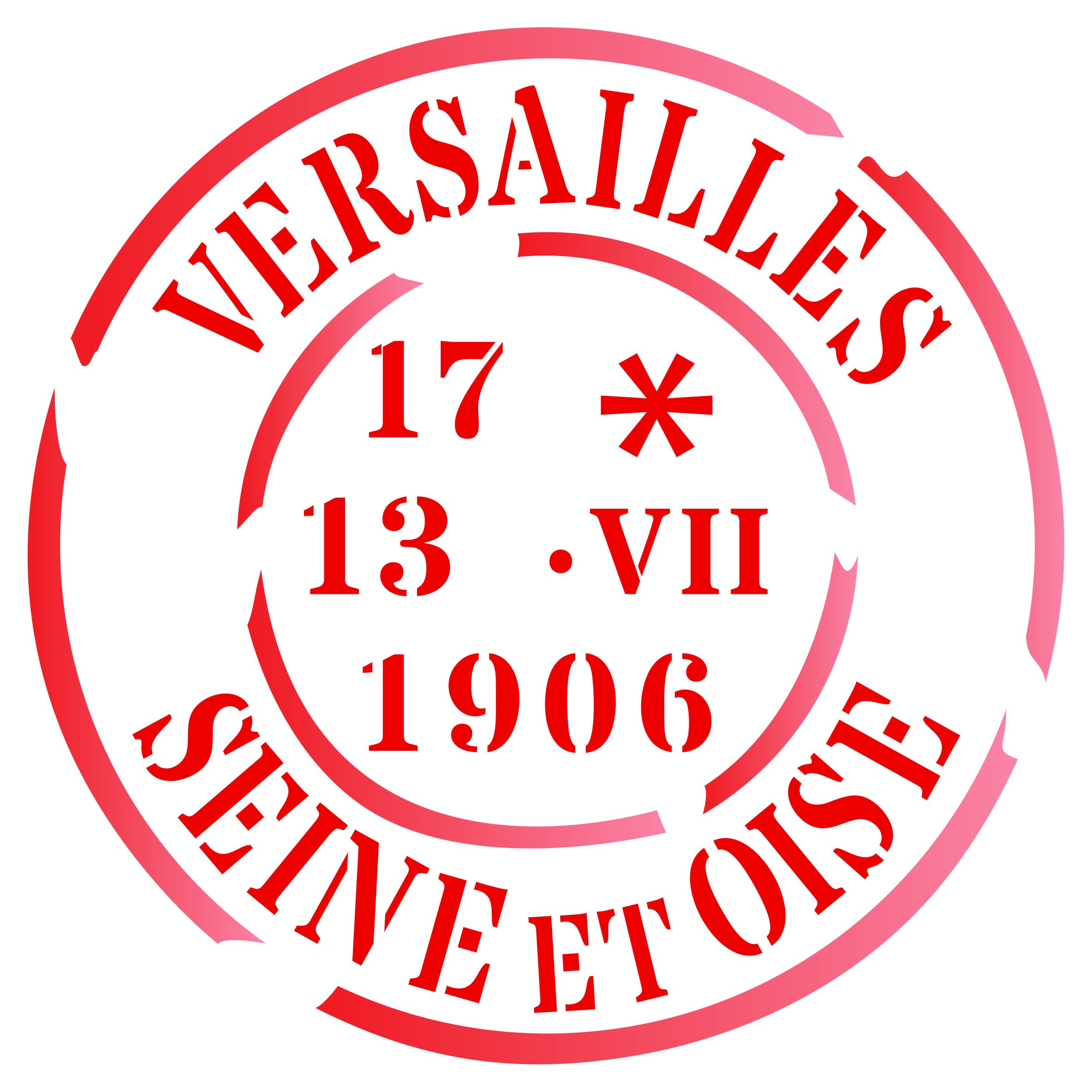 Paris Postmark Stencil - 21.5 x 21.5cm (L) - Reusable Vintage French Themed Word Wall Stencil Template